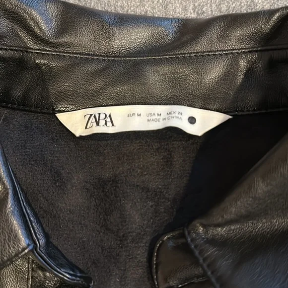 Zara pleather shirt - Picture 2 of 6